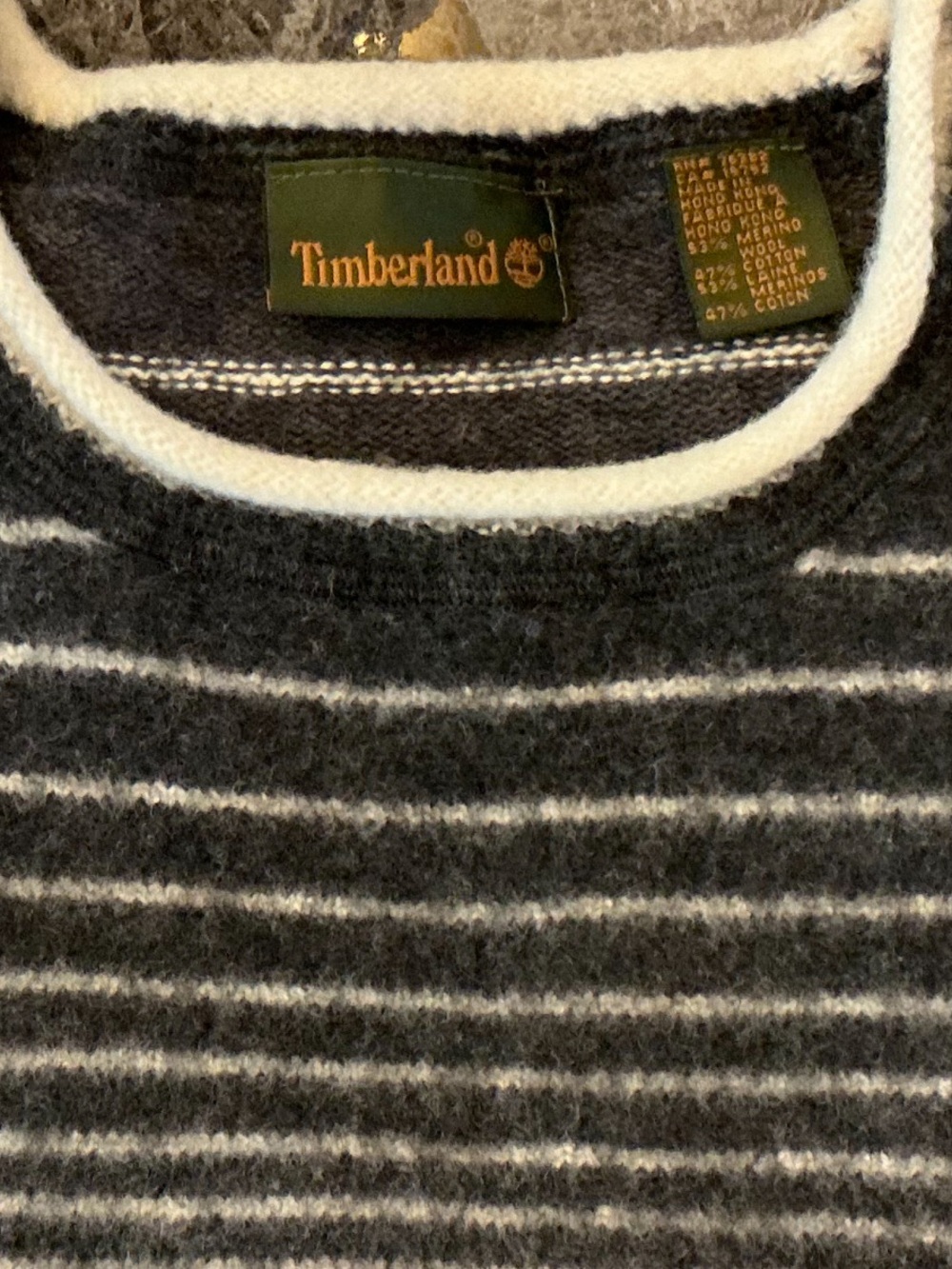 Timberland Wool Blend Womans Size MED Preppy Boho Festival Relaxed Fit Sweater - Picture 3 of 14